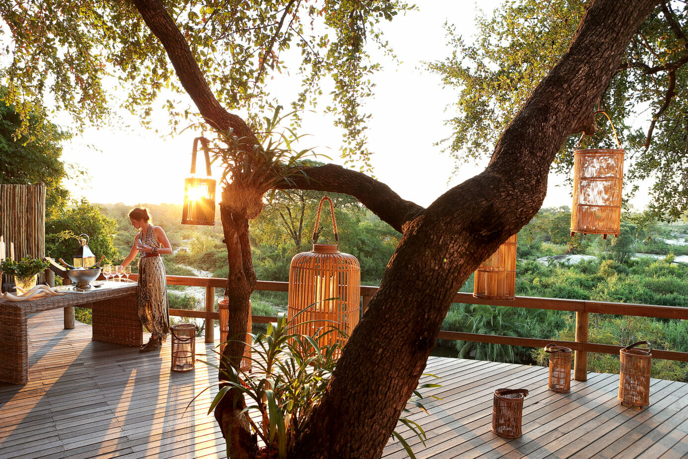 Londolozi Private Granite Suites Main Area and View of Sand River