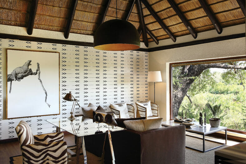 Londolozi Tree Camp Suite Lounge Decor and View