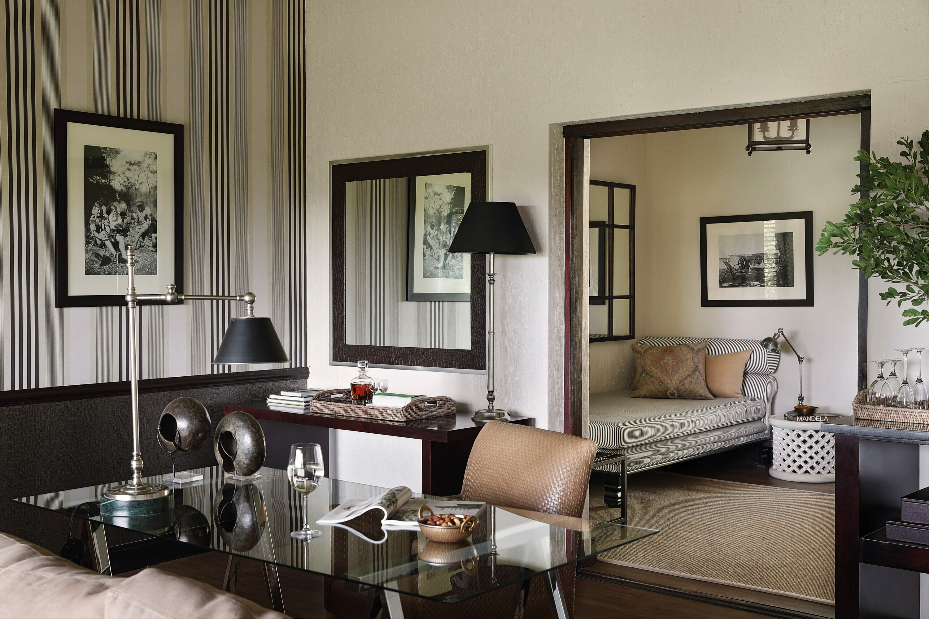 Londolozi Pioneer Camp Suite Lounge and Entrance Hall