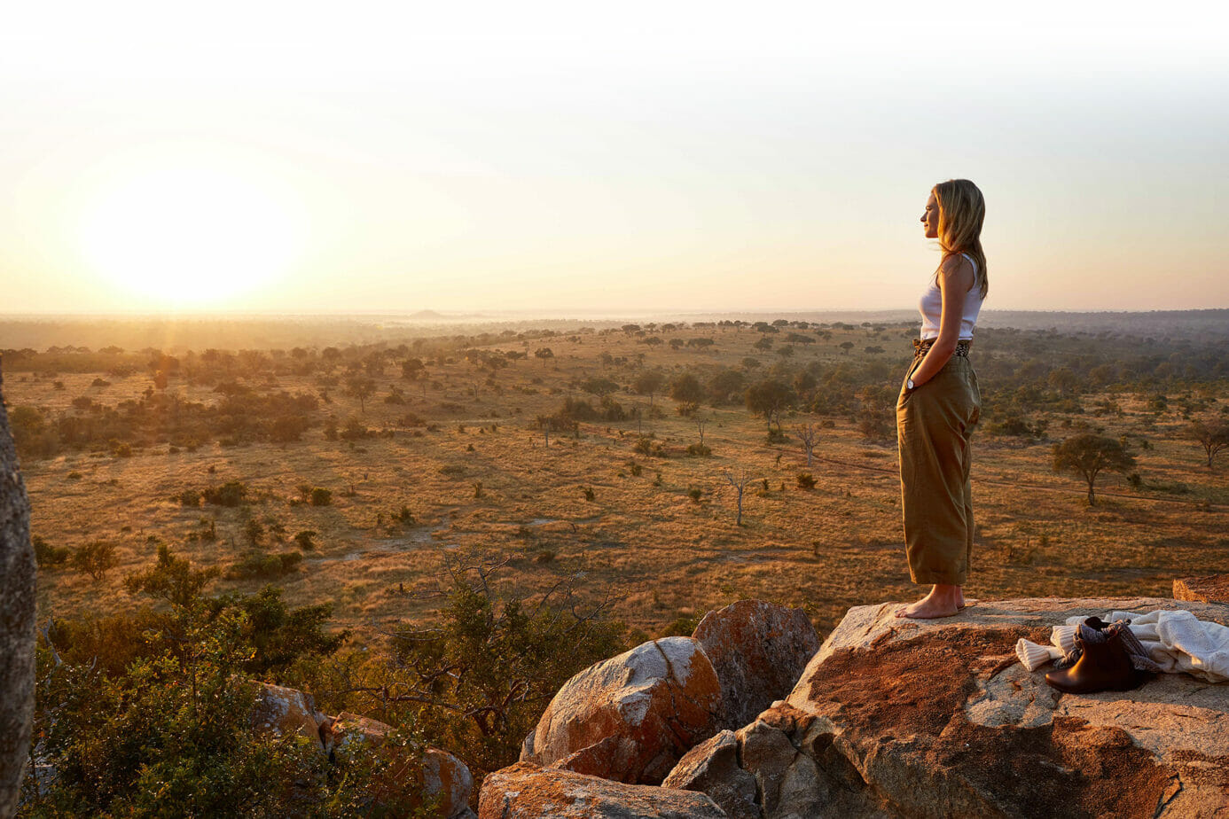 Viewpoint at Londolozi during sunset South Africa