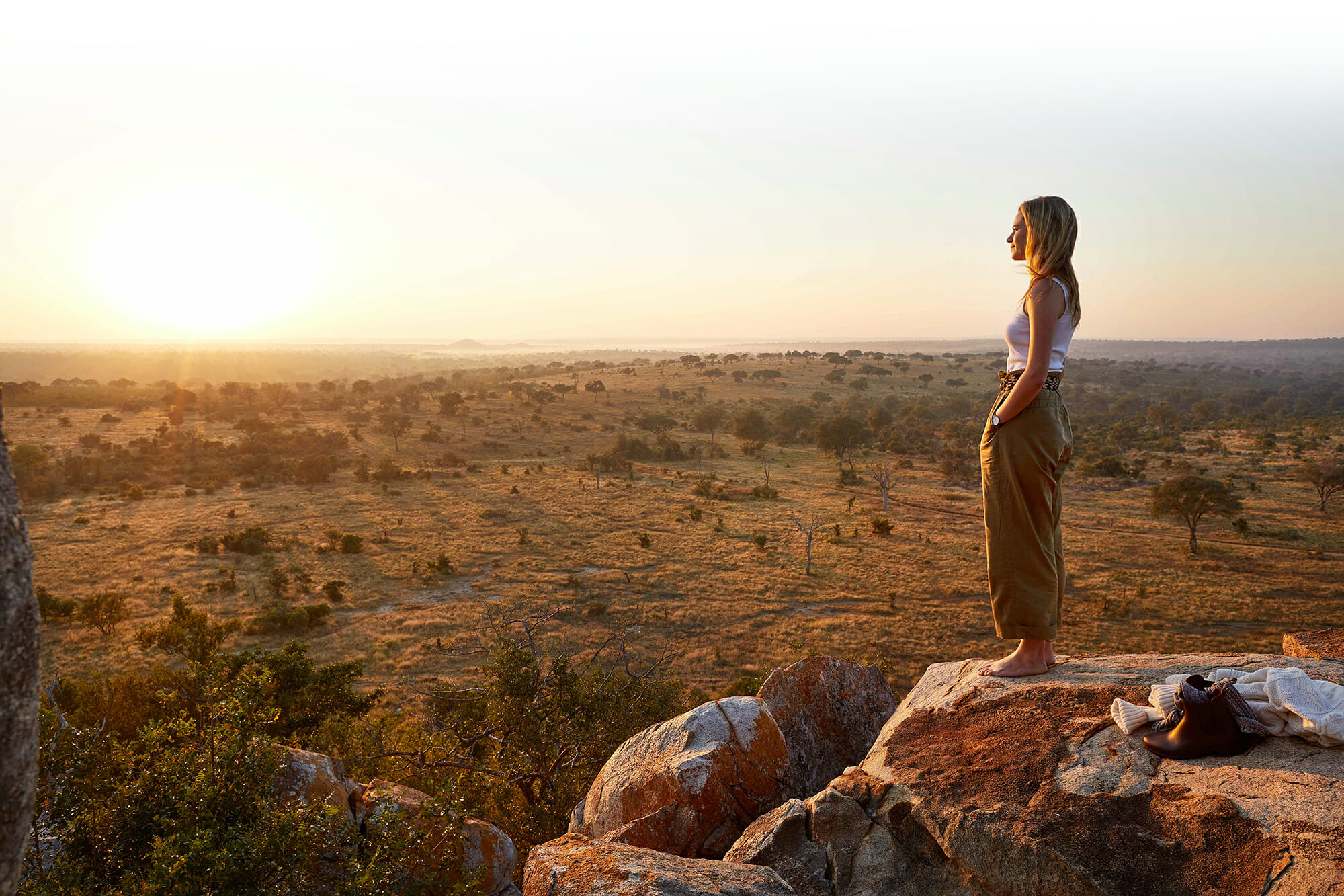 Viewpoint at Londolozi during sunset South Africa